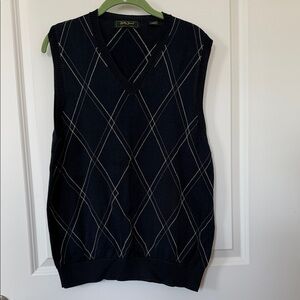 Bobby Jones Men's Navy Argyle V-Neck Sweater Vest